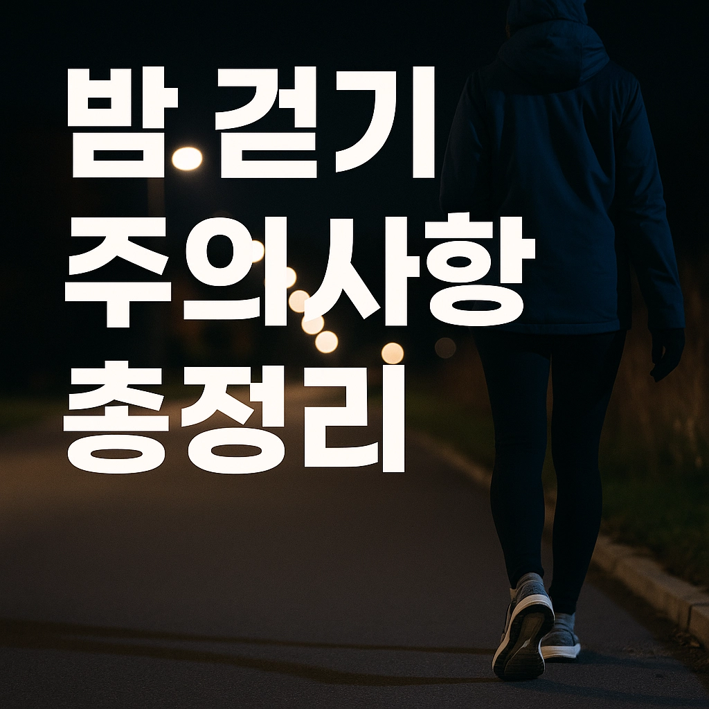 요즘 밤 산책 뜬다는데... 진짜 안전하게 하려면 뭘 알아야 할까