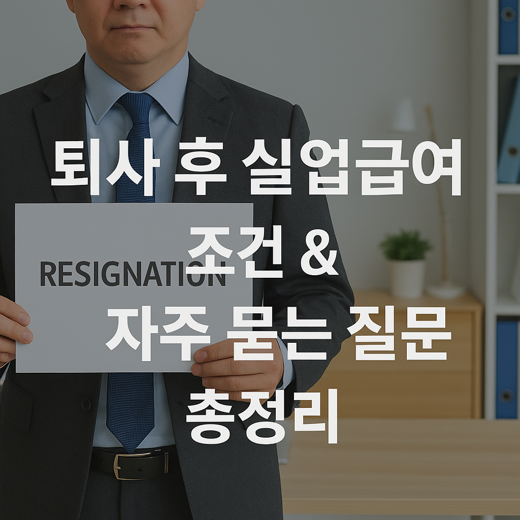 퇴사 후 실업급여 조건 & 자주 묻는 질문 총정리