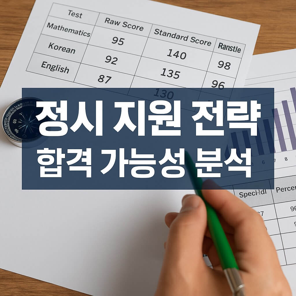정시 지원 전략 &amp; 합격 가능성 분석