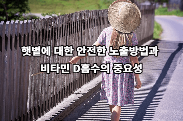 햇볕에 대한 안전한 노출방법과 비타민 D흡수의 중요성