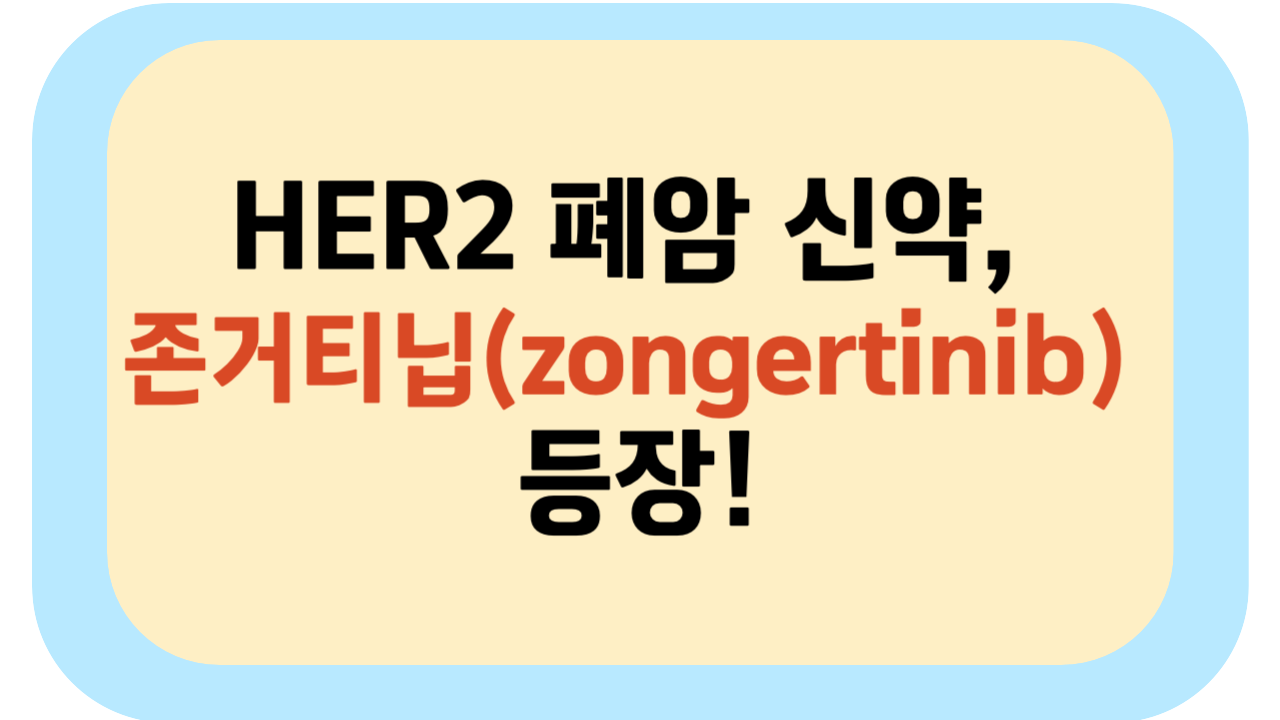 존거티닙 (Zongertinib) FDA 가속 승인! HER2 폐암 표적치료의 새로운 장
