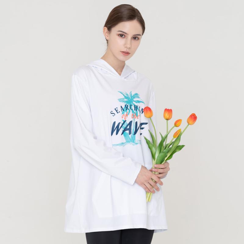 나야스타일 HMUS 이스트본 오버핏 여성용 후드티 래쉬가드