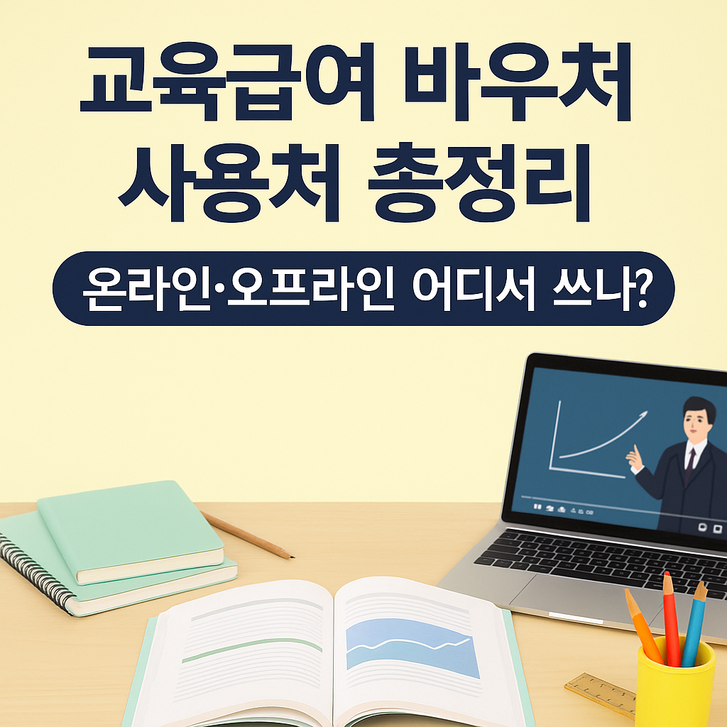 2025교육급여바우처 사용처 총정리