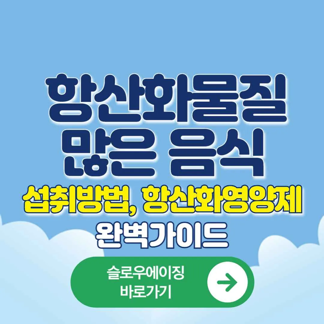 항산화 물질 많은 음식&middot;섭취방법&middot;항산화영양제 총정리,슬로우에이징