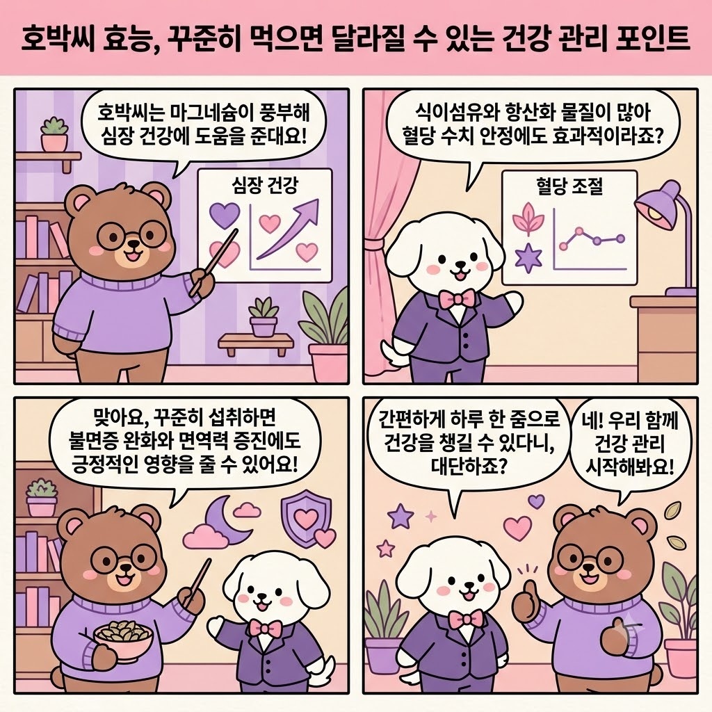 호박씨 효능, 꾸준히 먹으면 달라질 수 있는 건강 관리 포인트