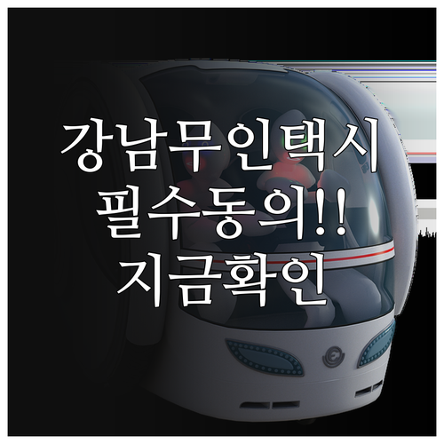 강남 자율주행 택시 서비스 이용을 위..