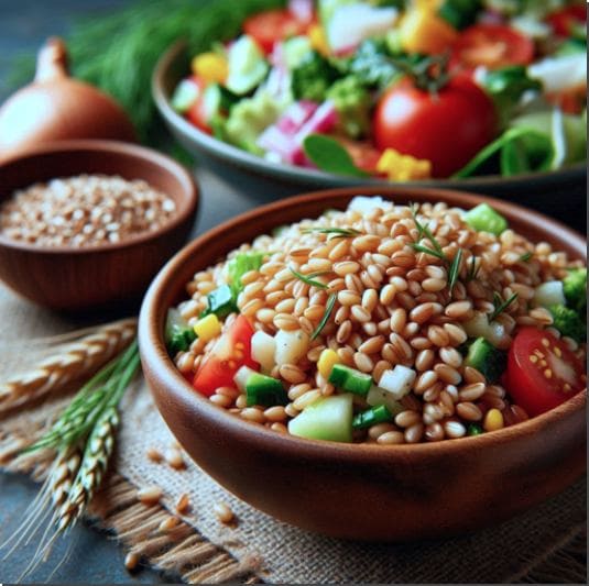 타로 곡물 샐러드 음식