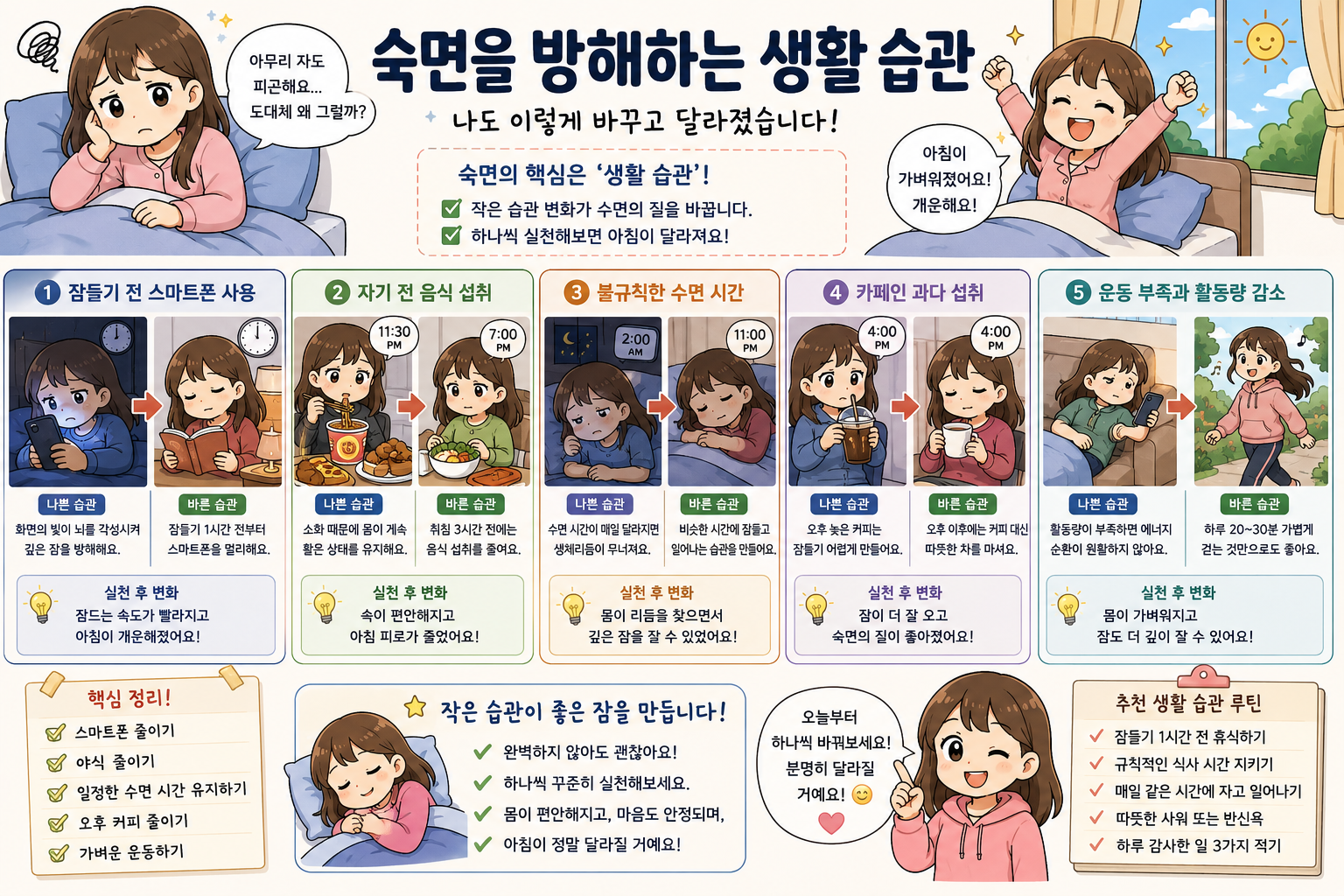 숙면을 방해하는 생활 습관