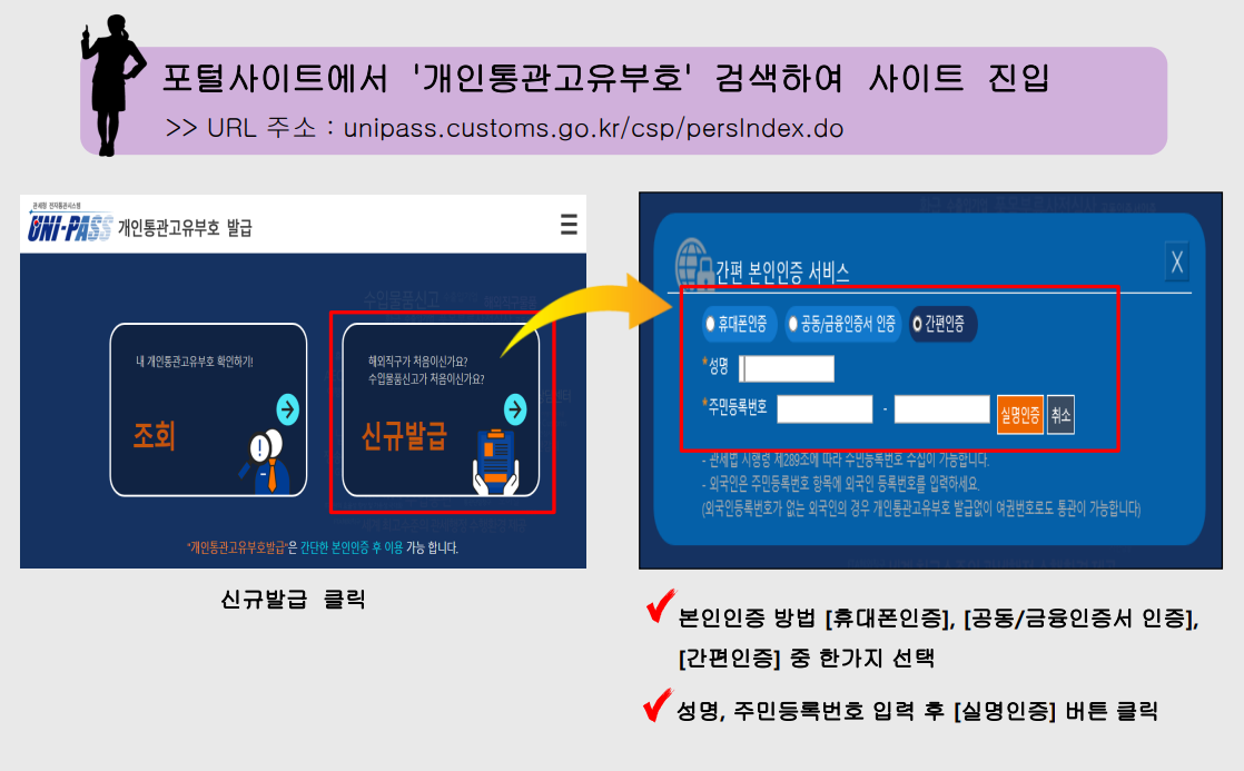 개인통관고유부호 발급방법