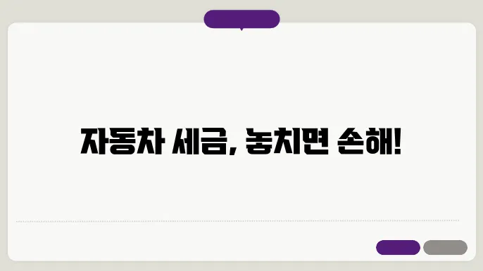 자동차 세금표