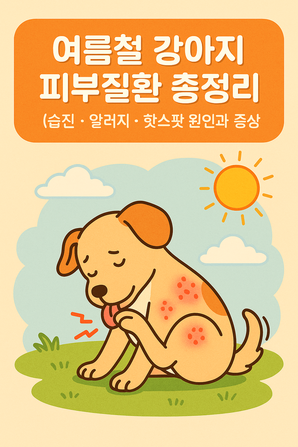 여름철 강아지 피부질환 총정리 이미지