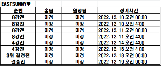 8,4,3위,결승전_일정