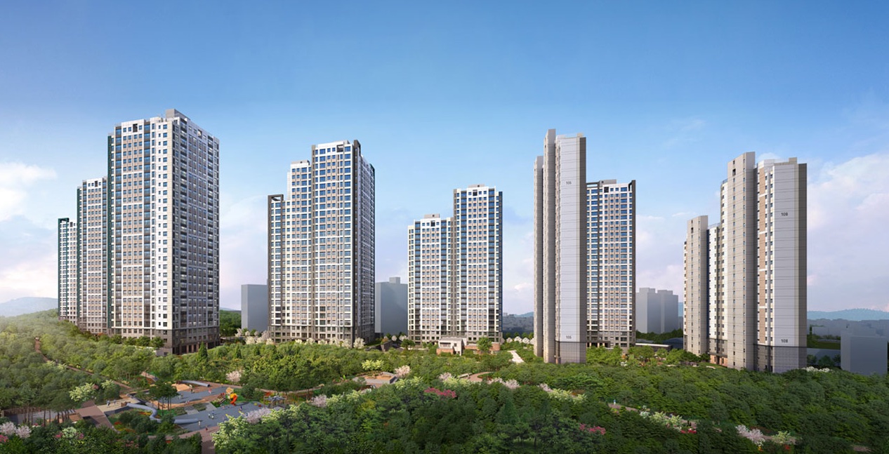 월명공원 한라비발디 온더파크 전경