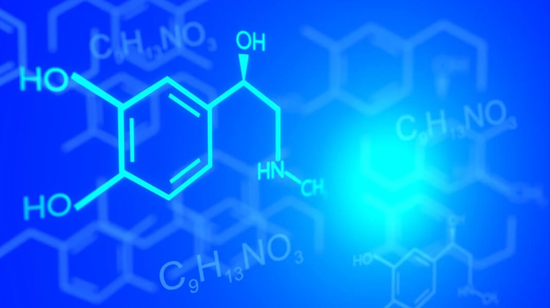 파란색 배경에서 나열된 원소 기호