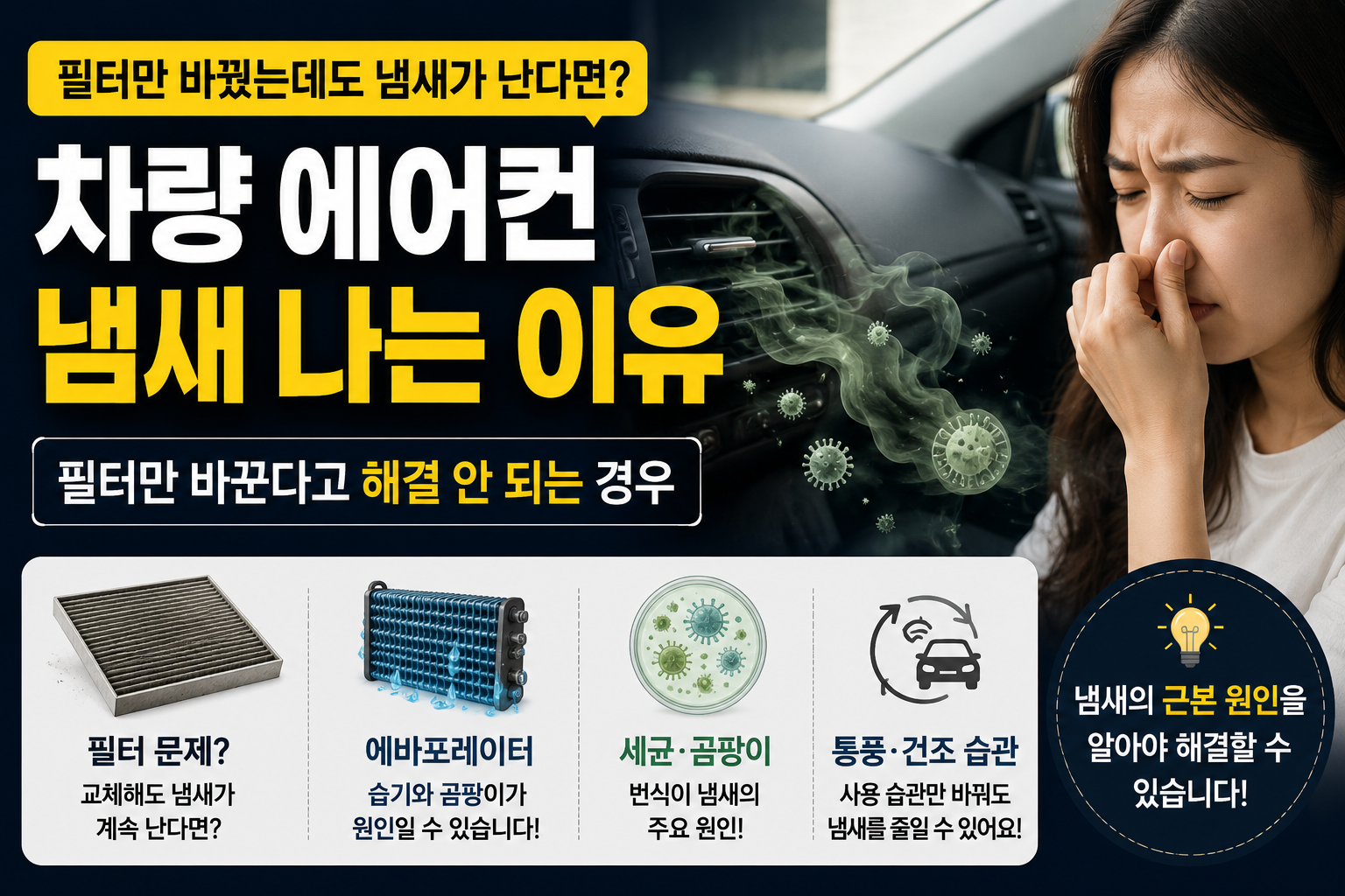 에어컨 냄새나는 이유 인포그래픽
