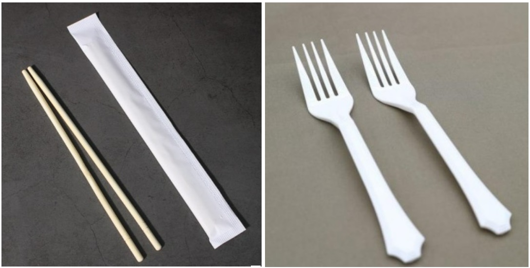 1회용 나무젓가락 포크 및 나이프 이쑤시개 사용금지