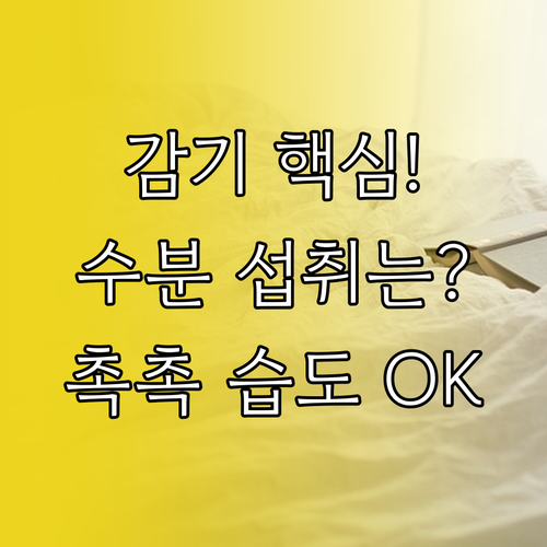 감기 회복에 필수적인 수분 섭취와 실..