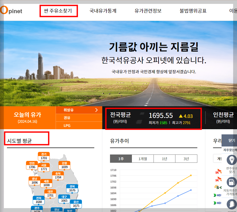 주유소 싼 곳 