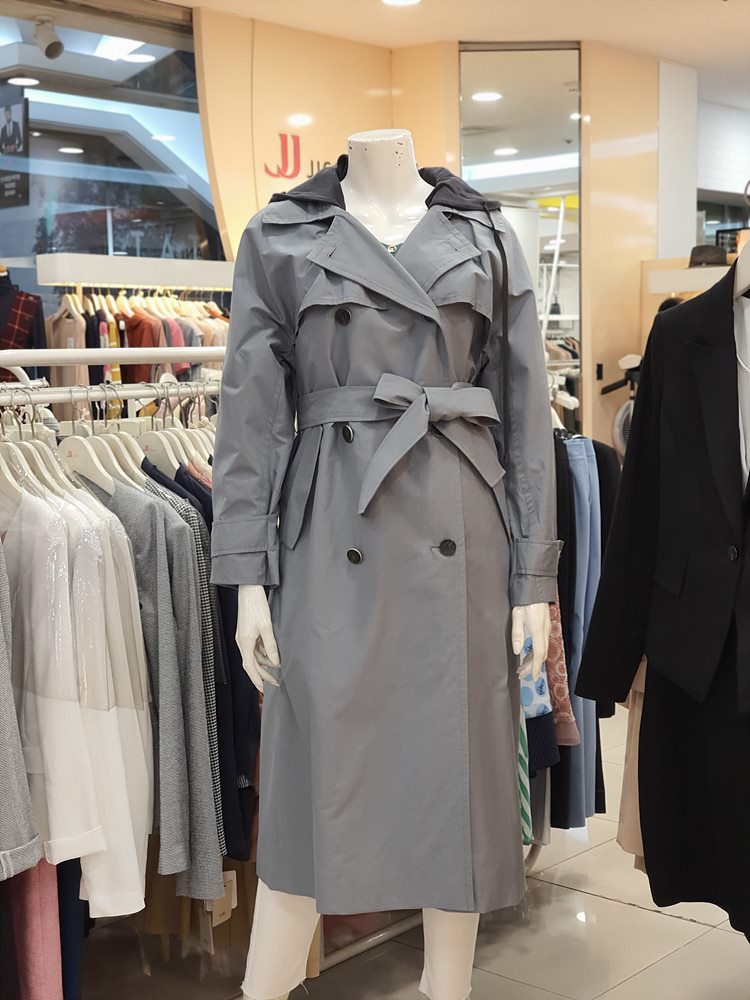 JJ지고트 후드 장식 트렌치 코트 GJ9A0TCJ1