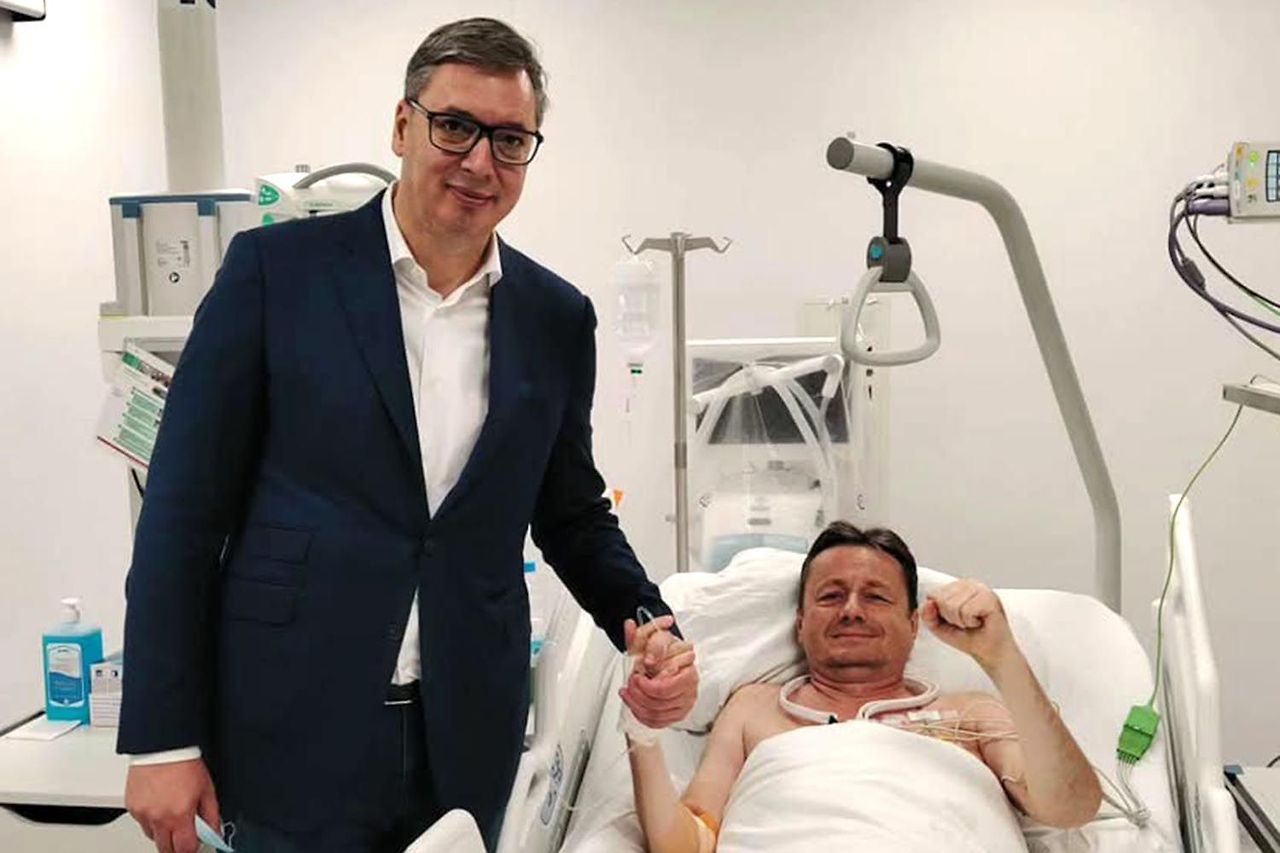 [출처] 알렉산드로 부치치 세르비아 대통령 SNS_회복 중인 글리시치 장관