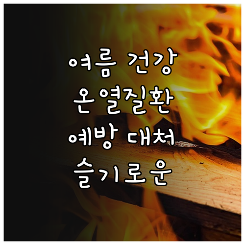 슬기로운 여름나기: 온열질환 예방 및..