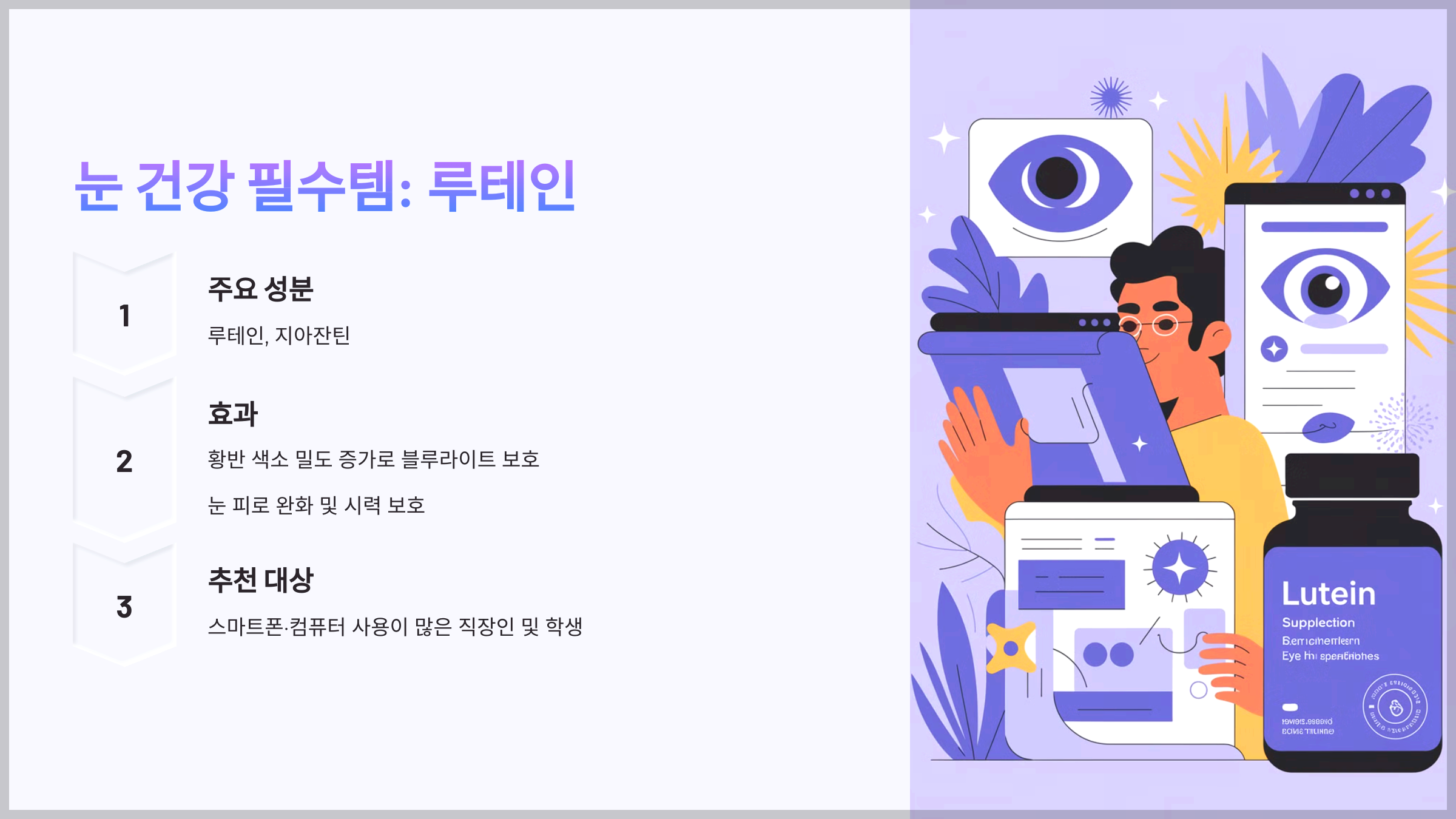 눈 건강 필수템: 루테인