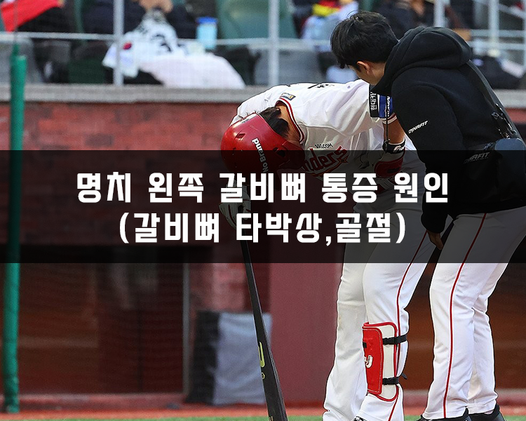 명치 왼쪽 갈비뼈 통증 원인 - 갈비뼈 타박상, 골절