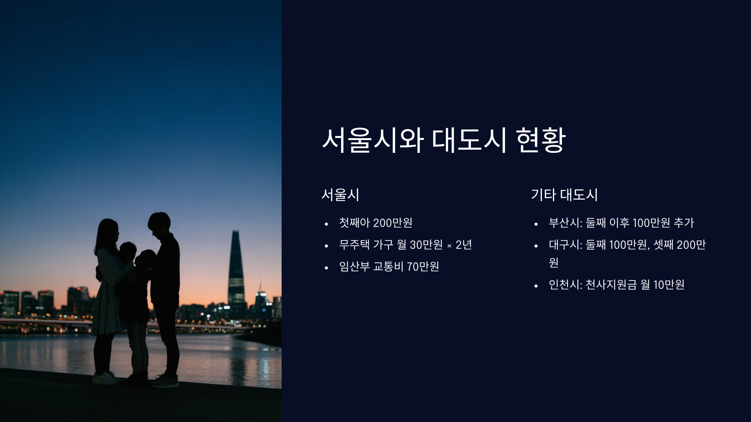 서울시와 대도시 현황