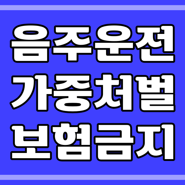 음주운전 가중처벌 의무보험 적용금지 관련 썸네일
