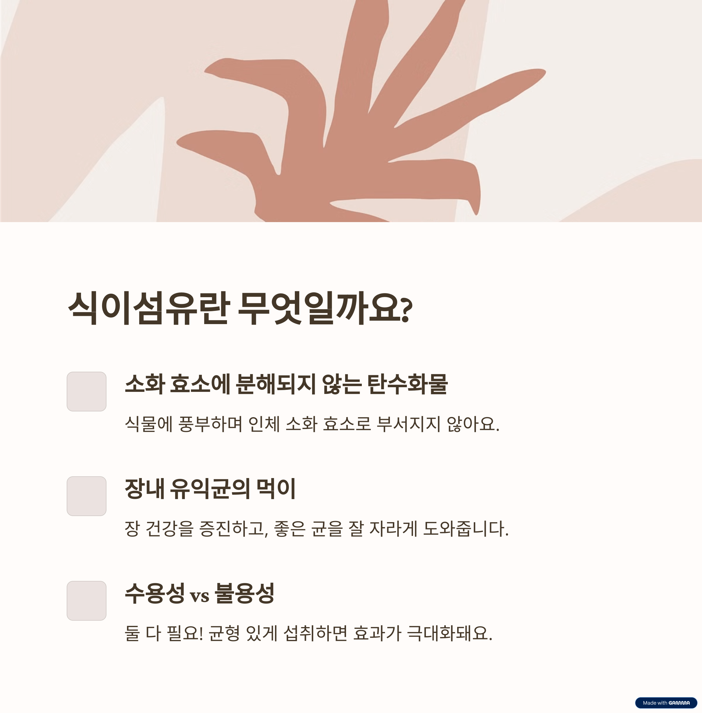 식이섬유란 무엇일까요?