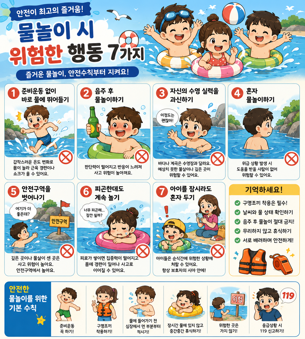 물놀이 시 위험한 행동 7가지, 왜 매년 같은 사고가 반복될까?