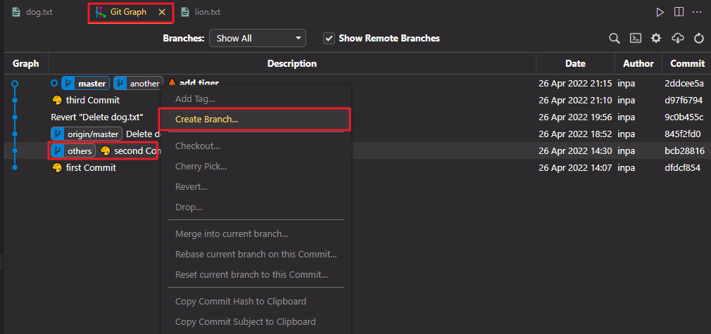 git branch / checkout