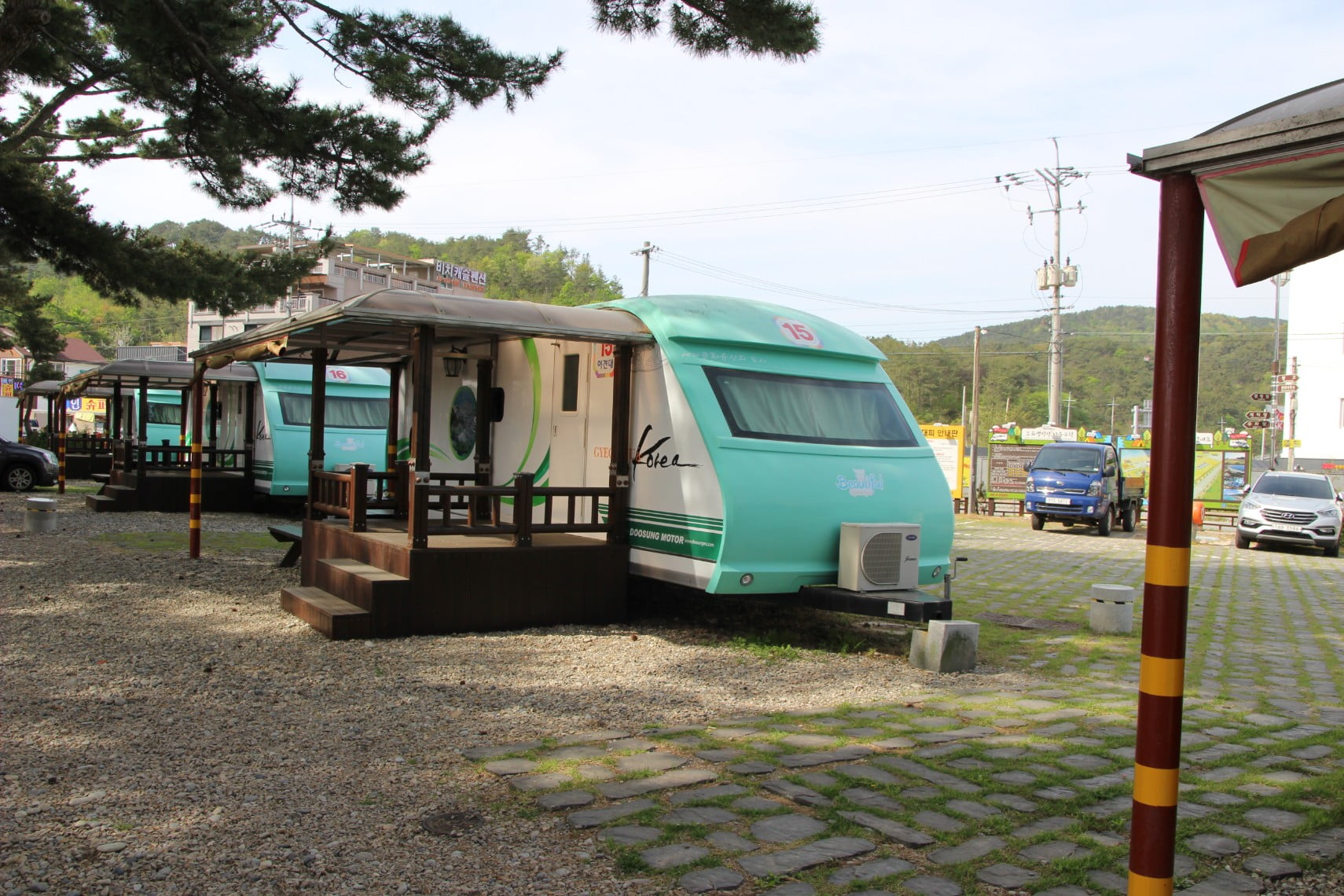 경주 오류캠핑장 카라반 모습