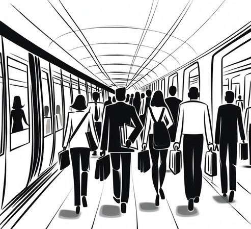 출퇴근하는 사람들1