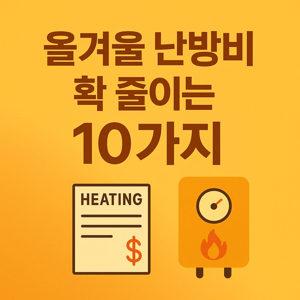 올겨울 난방비를 확 줄여주는 필수템 10가지