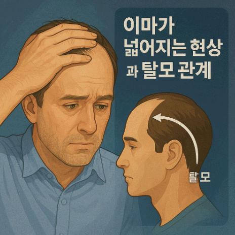 이마가 넓어지는 현상과 탈모 관계