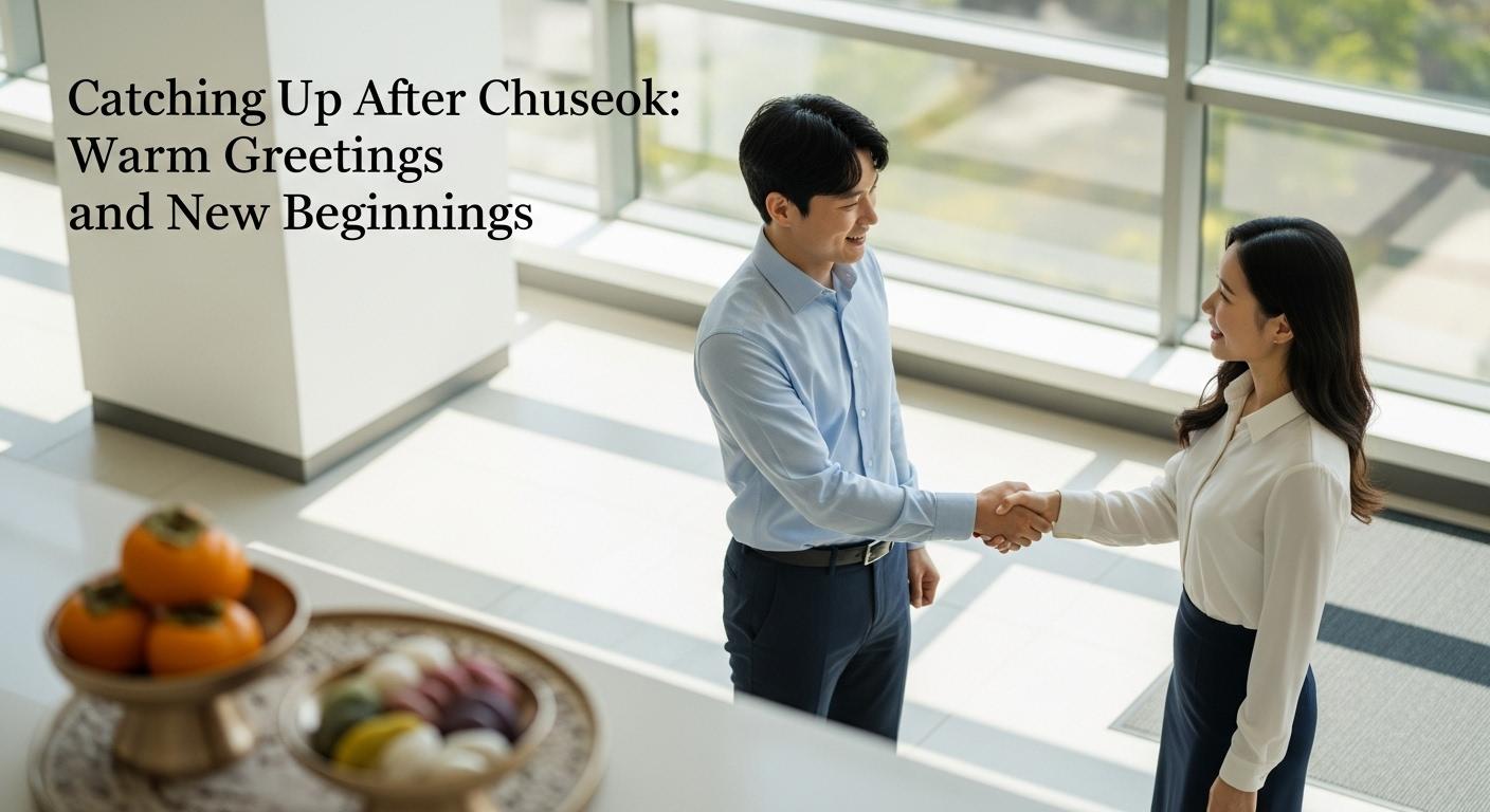 추석 연휴 끝나고 인사말