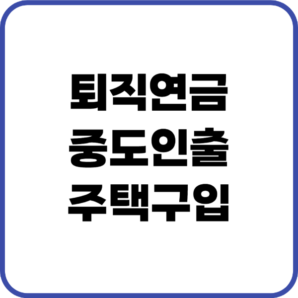 퇴직연금 중도인출