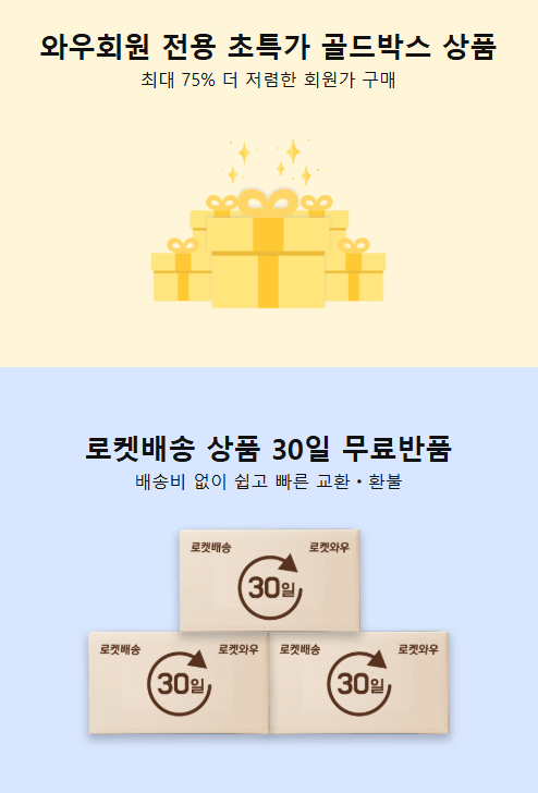 쿠팡 와우멤버십 혜택 및 할인방법