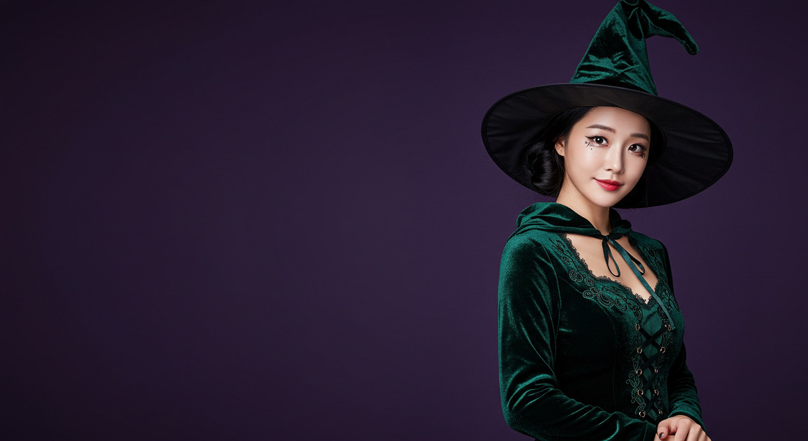 할로윈 코스튬한 여성 이미지