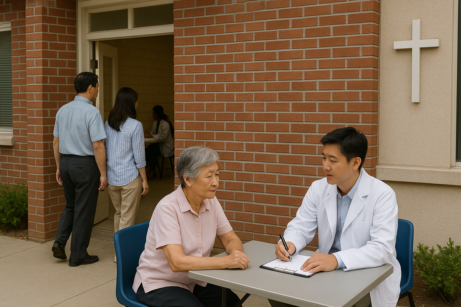 교회와 병원 협력으로 운영되는 무료 진료소