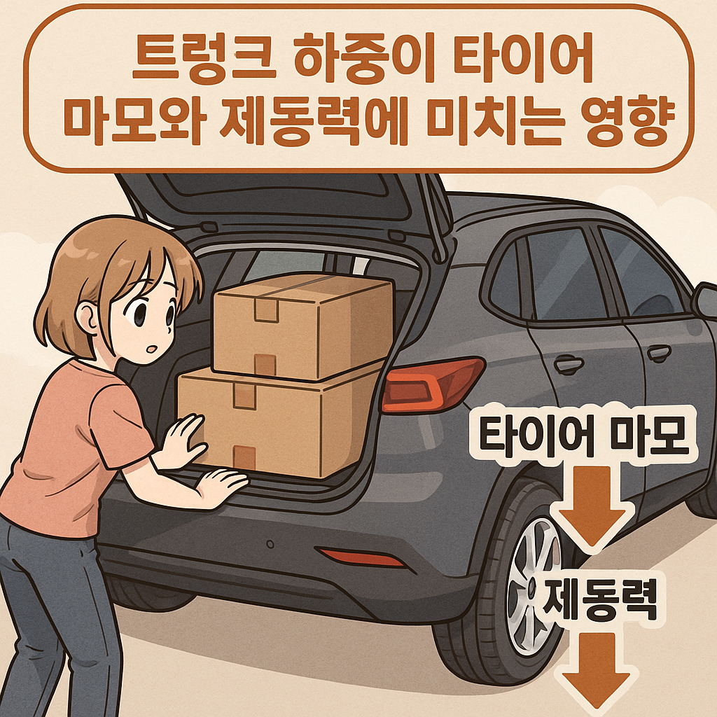 트렁크 하중이 타이어 마모와 제동력에 미치는 영향
