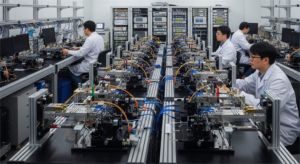 광모듈 시험이 이뤄지는 연구 공간 전경