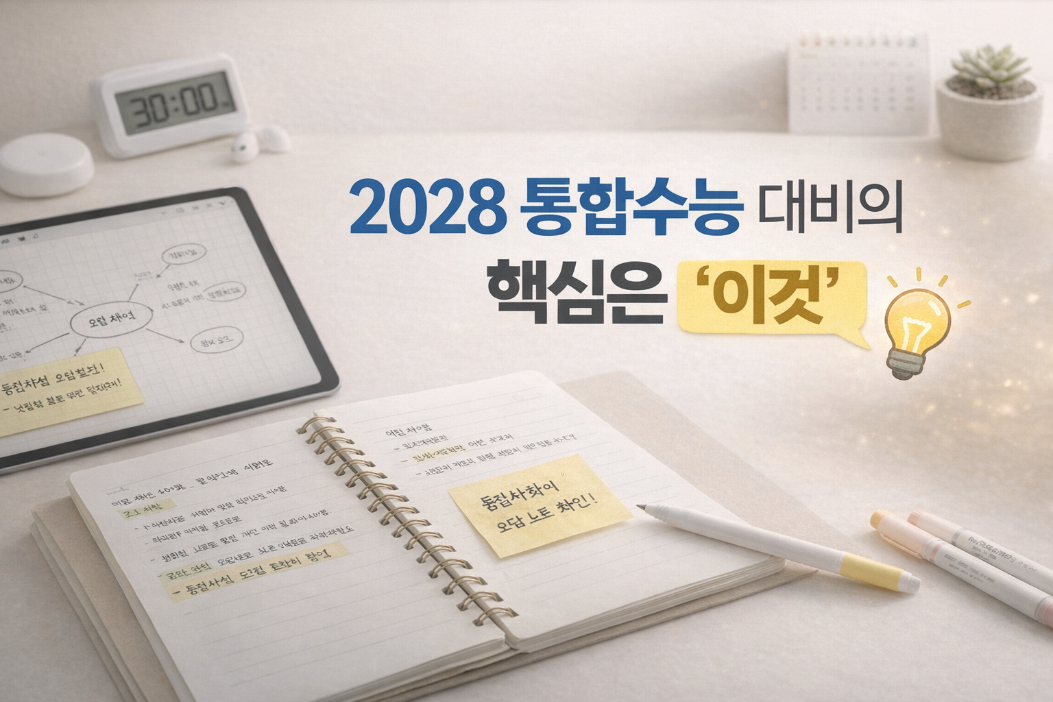 2028 통합수능 대비의 핵심은 '이것' 이라는 문구를 포함한 썸네일