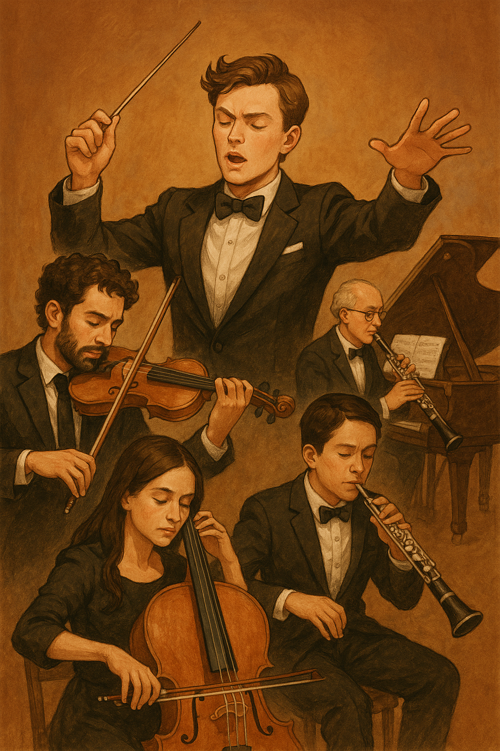 클래식 음악을 표현한 이미지