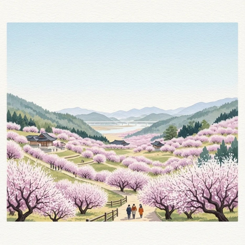 순매원 가득 피어난 매화 풍경