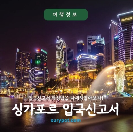 싱가포르 입국신고서 작성방법
