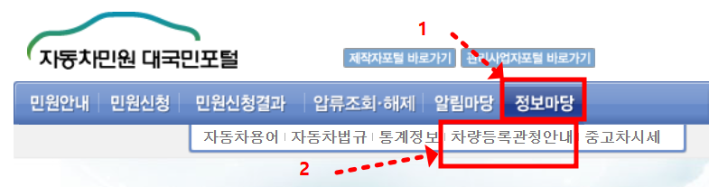 자동차민원-대국민포털