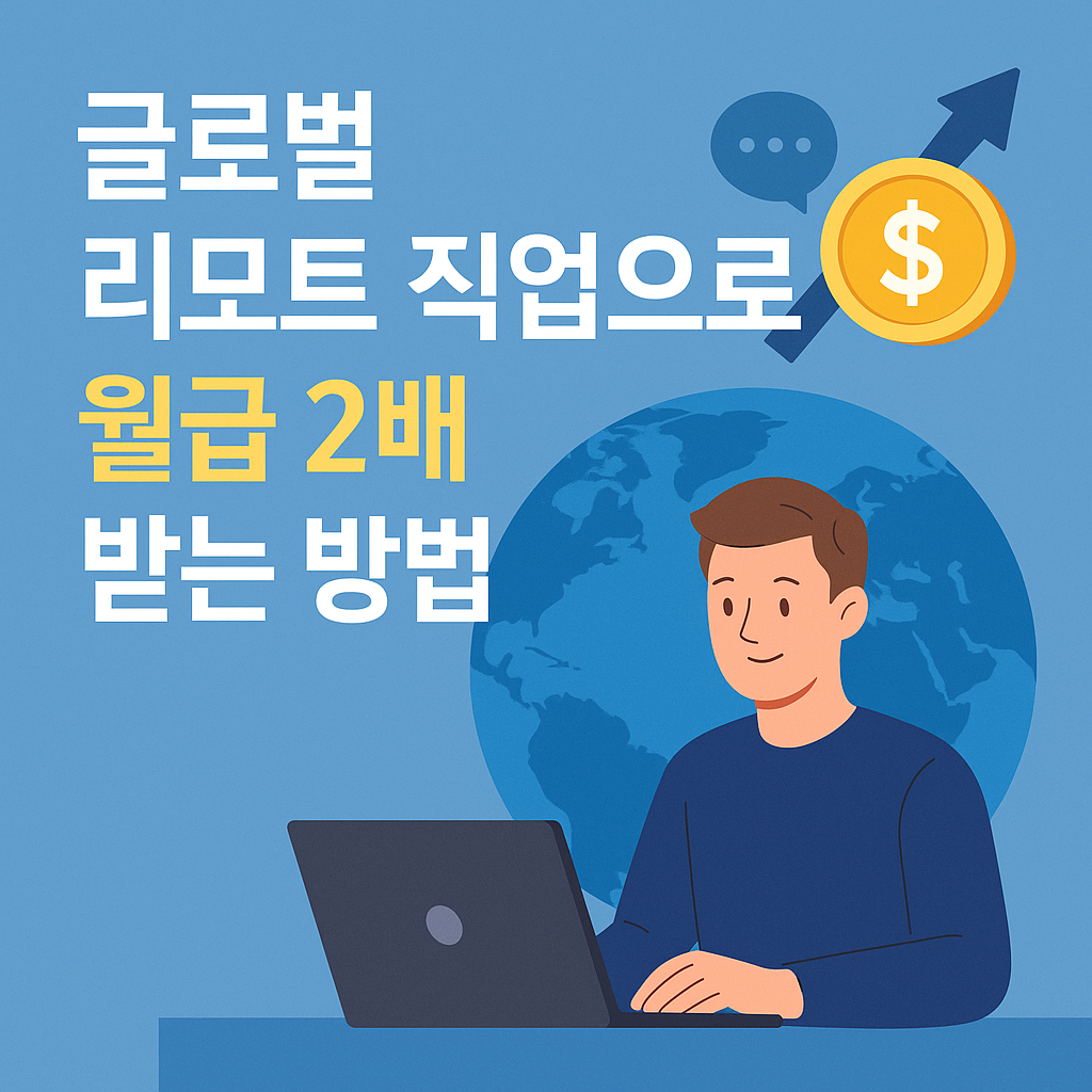 글로벌 리모트 직업(해외 원격 근무)으로 월급 2배 받는 방법