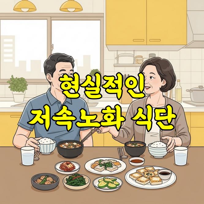 하루 세 끼로 노화 속도 늦추는 방법, 현실적인 저속노화 식단